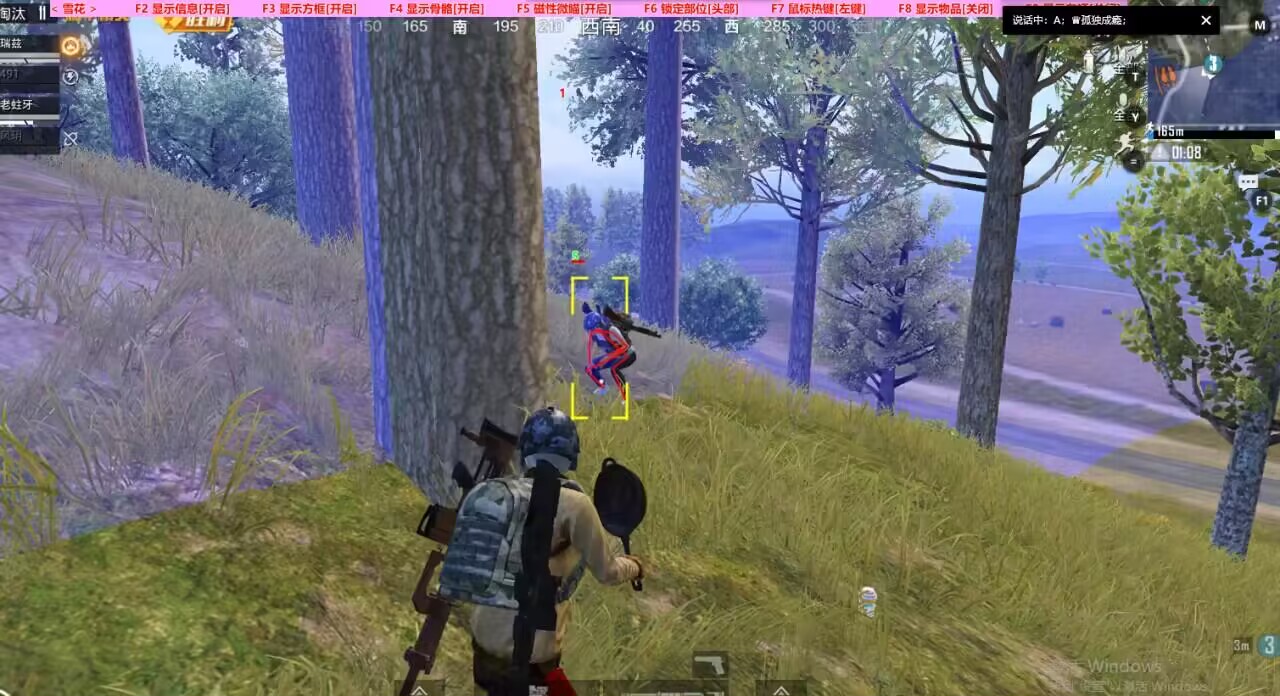 和平精英辅助【凯蒂猫一体直装】人物透视 平板视角 无后坐力 锁死自瞄 子弹追踪 方框射线 骨骼显示 物资显示